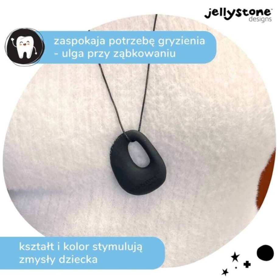 Gryzak wisiorek, czarny, Jellystone Designs
