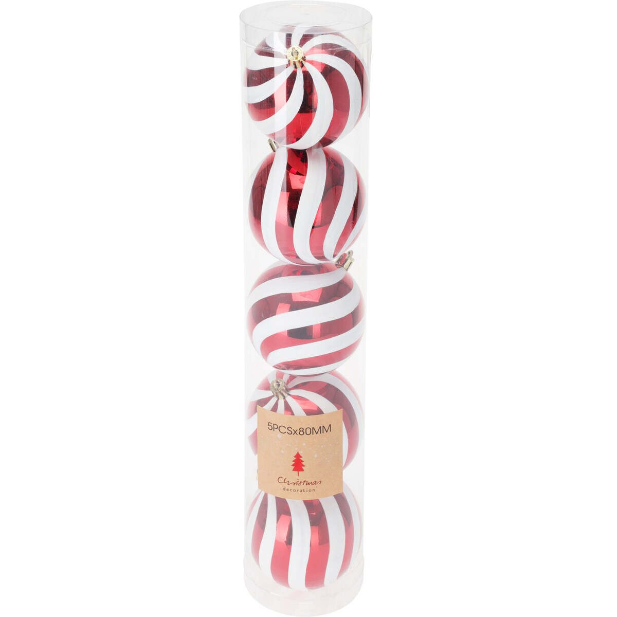 Bombki świąteczne, nietłukące Ø 8 cm, 5 szt.