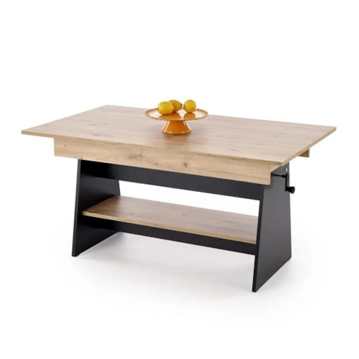 Ława rozkładana podnoszona ERIKA dąb artisan/czarny