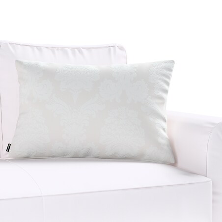 Poszewka Kinga na poduszkę prostokątną 47x28 liście akantu na jasno-popielatym tle