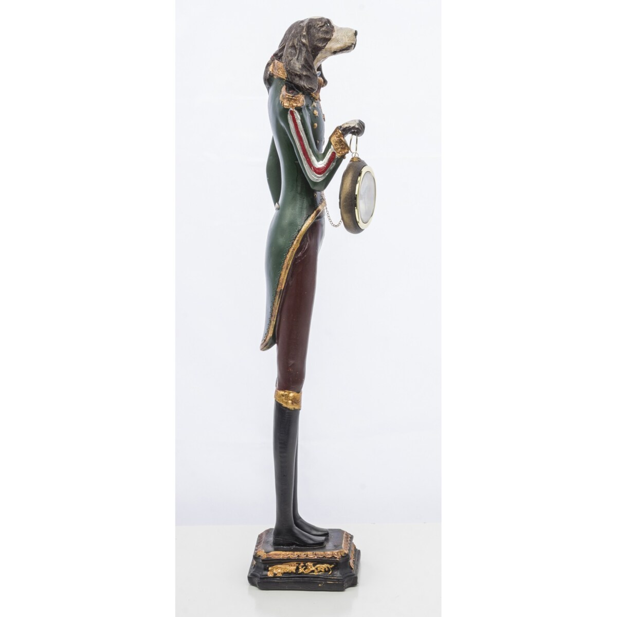 Dekoracja - figurka psa z zegarkiem 50x10x9 cm MUBWA