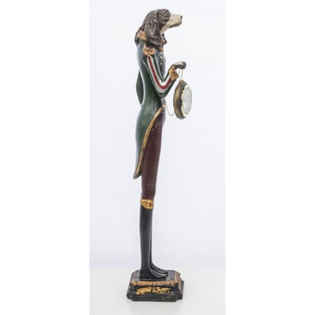 Dekoracja - figurka psa z zegarkiem 50x10x9 cm MUBWA