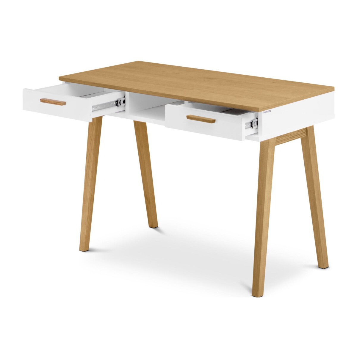 KONSIMO FRISK Białe biurko w stylu skandynawskim