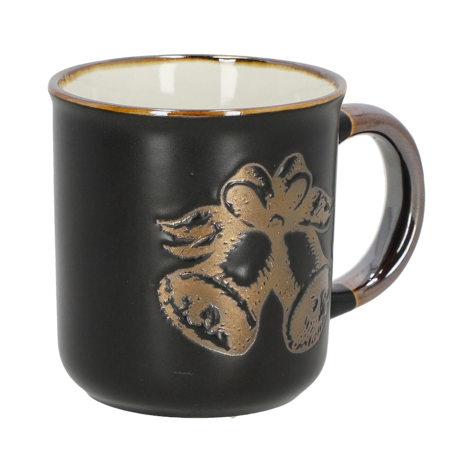 KUBEK ŚWIĄTECZNY Dzwonki 200 ml szary PORCELANOWY