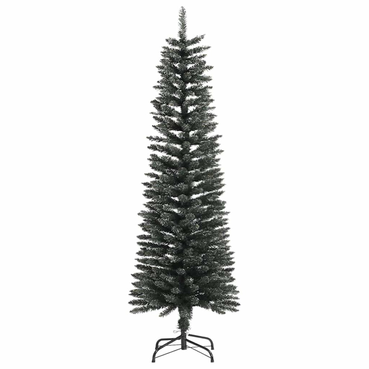 vidaXL Sztuczna, smukła choinka ze stojakiem, zielona, 150 cm, PVC