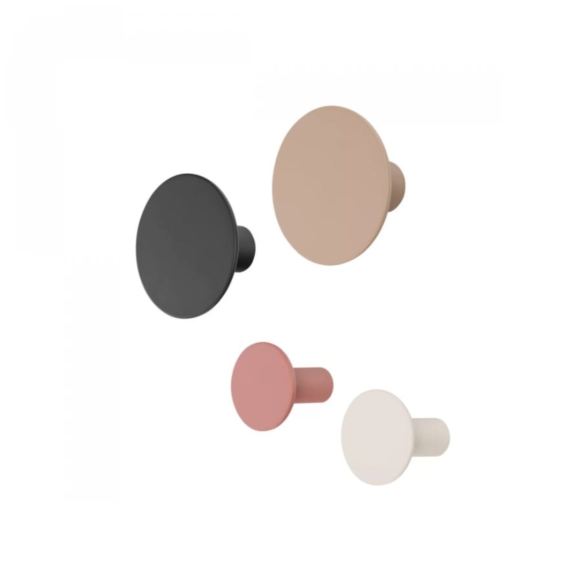 Zestaw 4 wieszaków PONTO, moonbeam mix