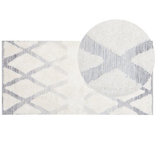 Dywan shaggy 80 x 150 cm beżowo-szary PENDIK