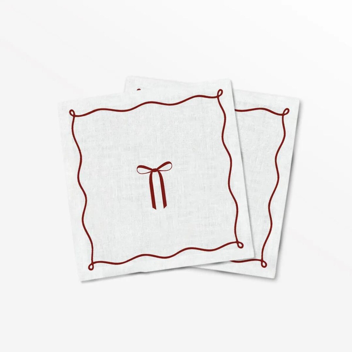 Serwetki świąteczne - elegancka kokardka (2szt.)