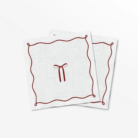 Serwetki świąteczne - elegancka kokardka (2szt.)