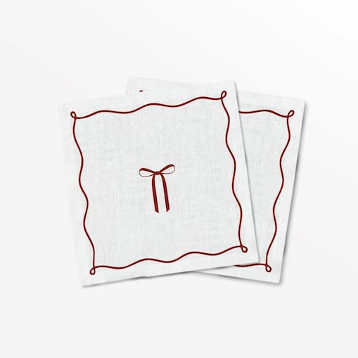 Serwetki świąteczne - elegancka kokardka (2szt.)