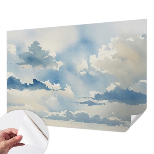 Fototapeta samoprzylepna 312x219 cm - Niebiańskie obłoki, tapeta ścienna niebieska