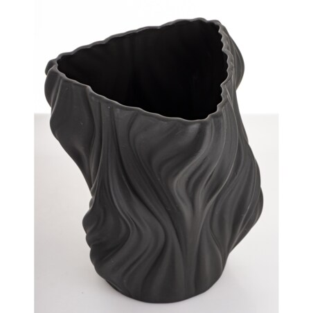 Wazon porcelanowy 20,5x16,5x16,5 cm IRREGULAR czarny