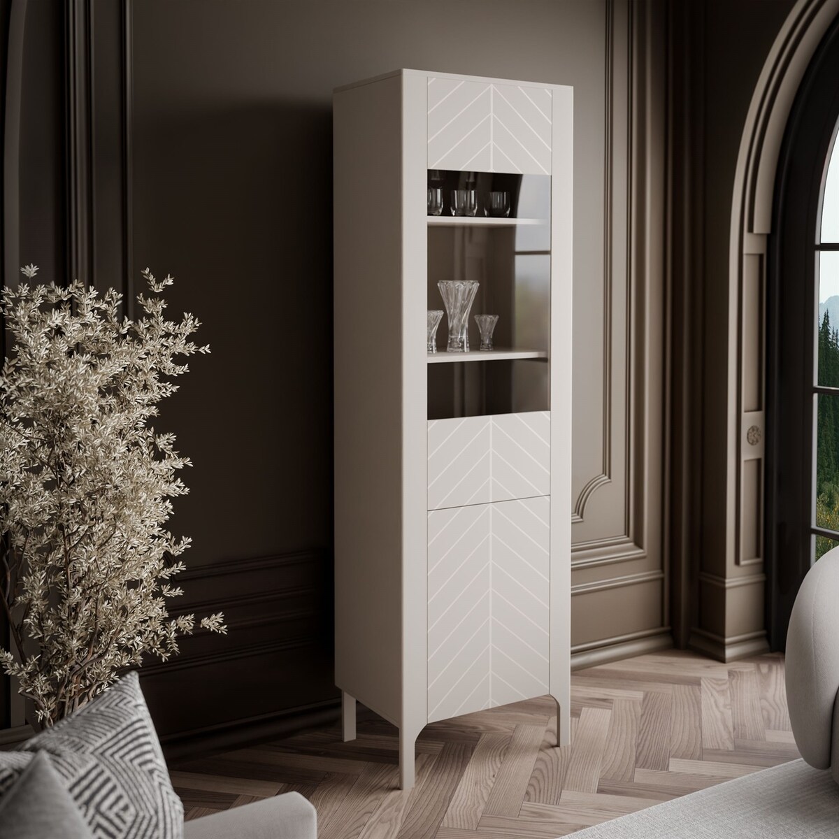 Przeszklona witryna LUMI, kaszmir