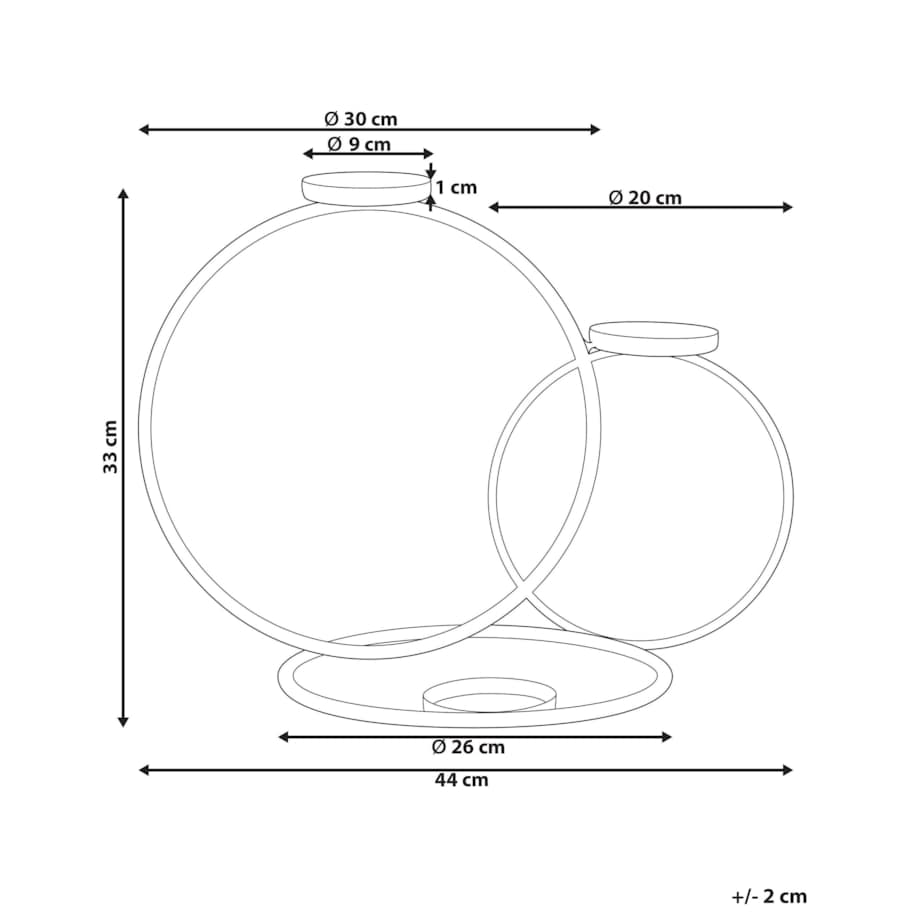 Świecznik metalowy 33 cm czarny CAKUNG