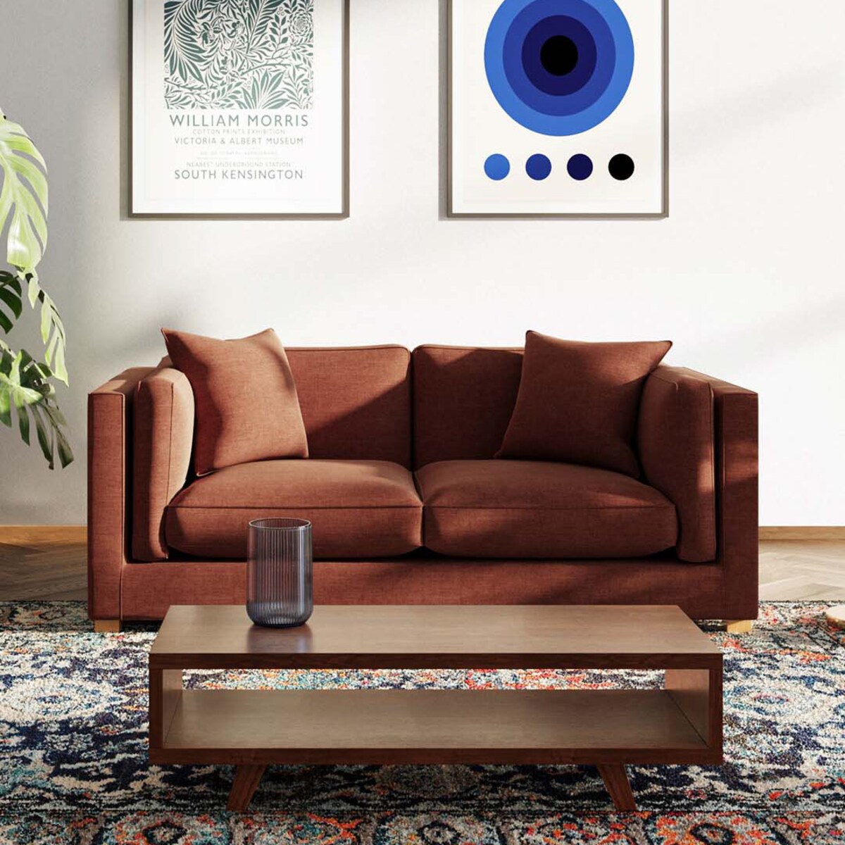 Pomo sofa 2 osobowa Ceglana