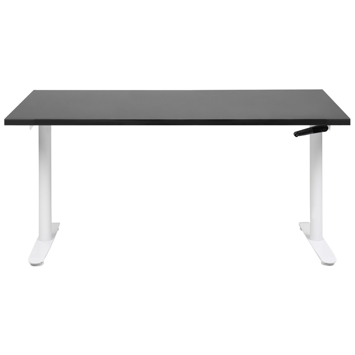 Biurko regulowane manualnie DESTINAS Czarny/ biały 160 cm 72 cm