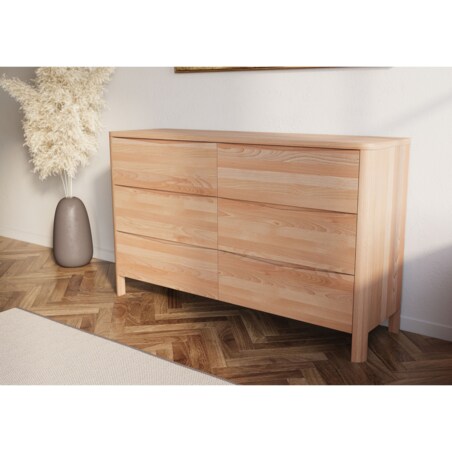 Drewniana komoda bukowa Visby MODENA LOW 150 / kolor naturalny