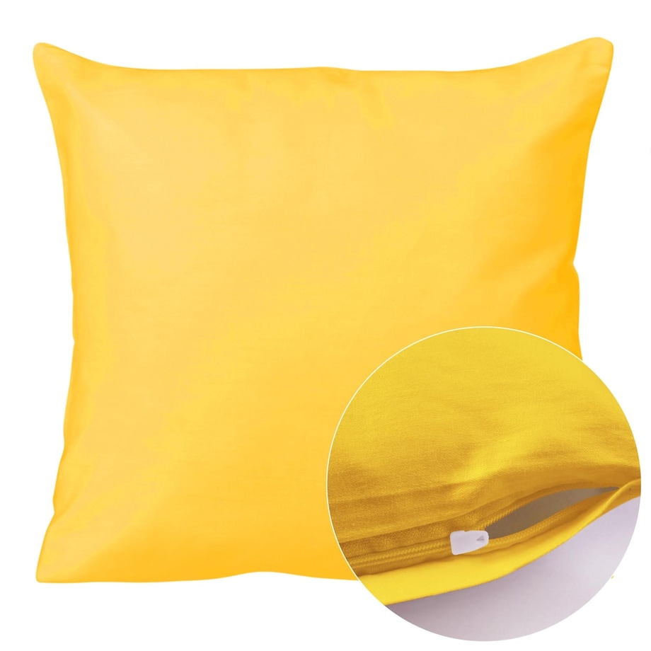 Poszewka satynowa 40x40 kolor żółta