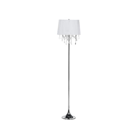 Lampa podłogowa metalowa biała EVANS