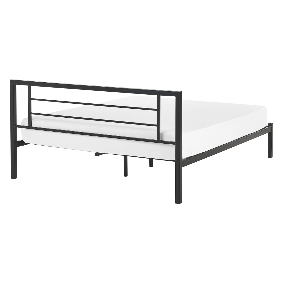 Łóżko metalowe 140 x 200 cm czarne CUSSET