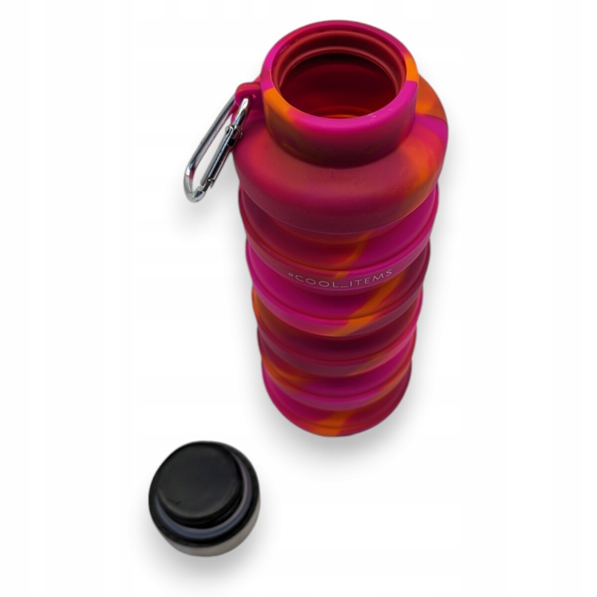 Butelka do picia wody bidon silikonowy składany Kompaktowa podróżna 500 ml