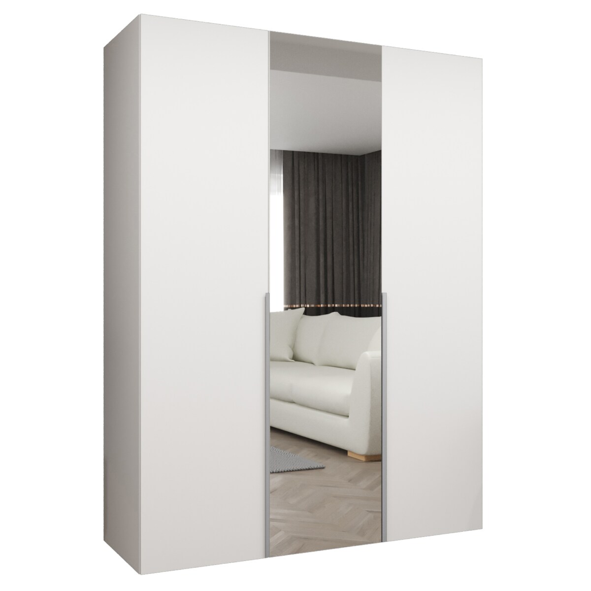 Szafa uchylna otwierana ALICANTE 2 150 wys. 202 cm Biały + u. Kaszmir