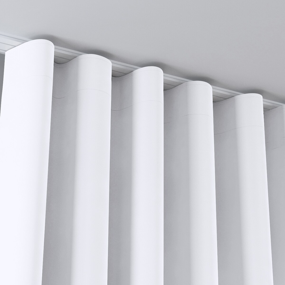 Zasłona na taśmie wave 130x260 śnieżnobiały