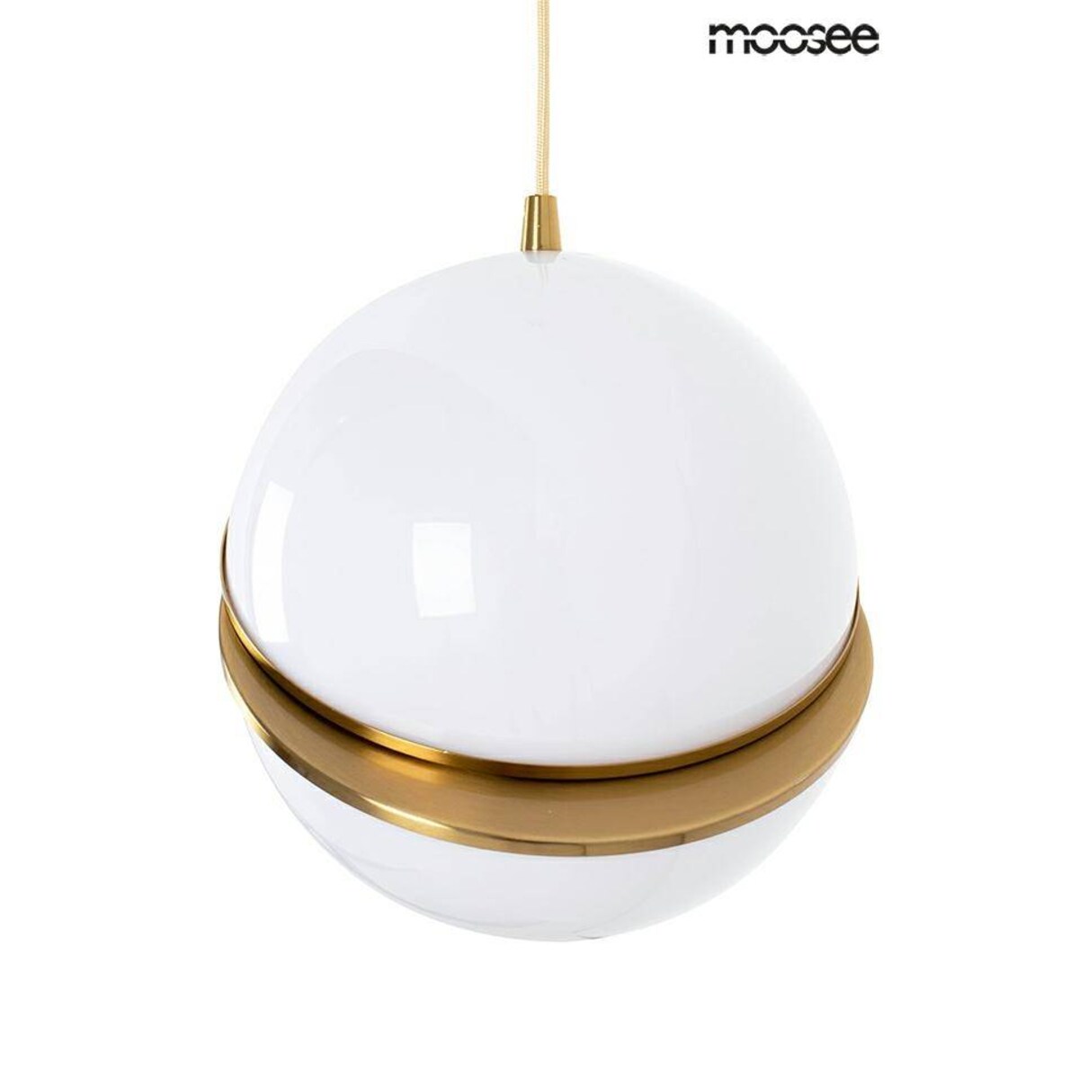 Lampa wisząca Globe MSE010100238 dwie półkule białe złote