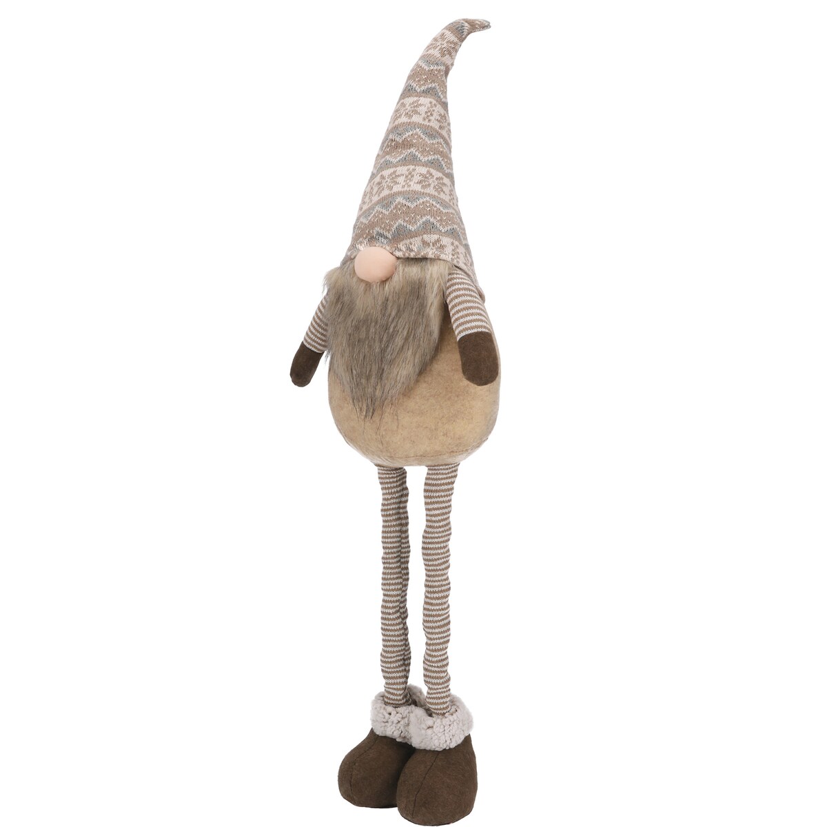 SKRZAT świąteczny KRASNAL gnom Mikołaj DUŻY BEŻOWY