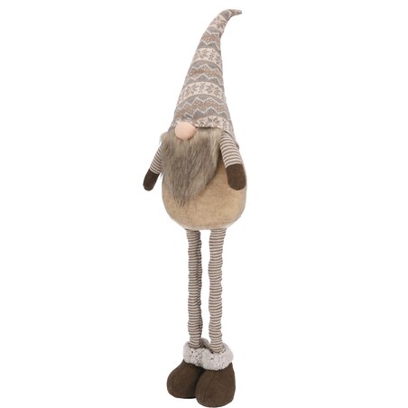 SKRZAT świąteczny KRASNAL gnom Mikołaj DUŻY BEŻOWY