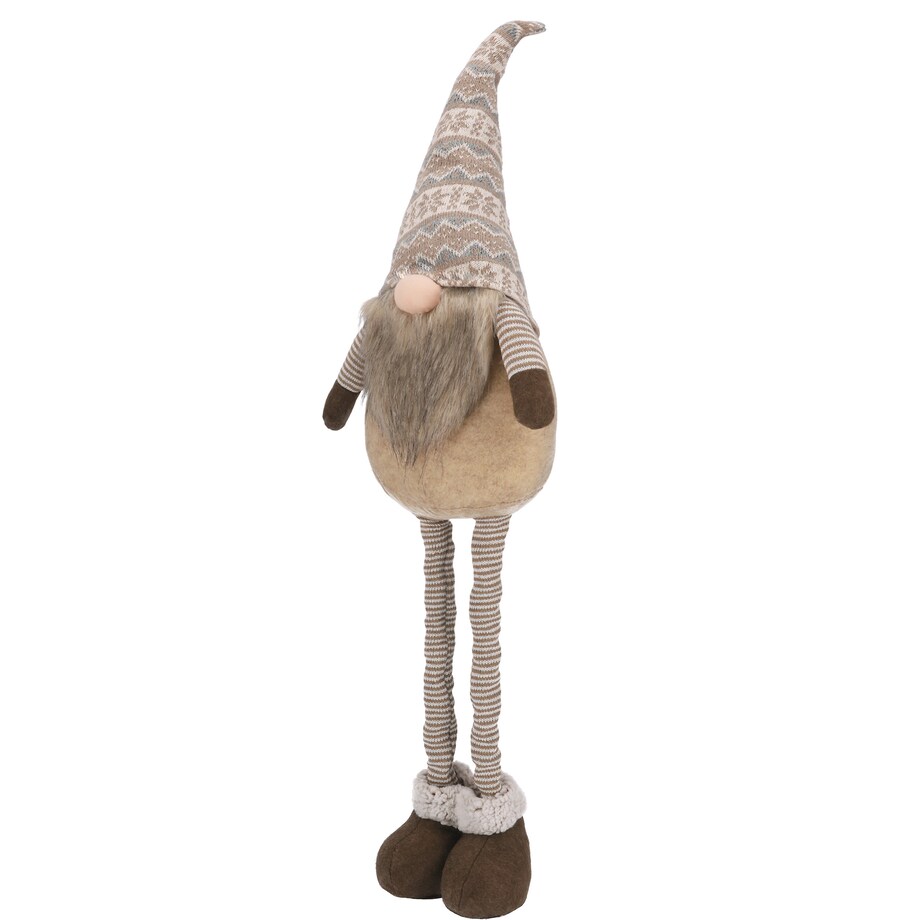 SKRZAT świąteczny KRASNAL gnom Mikołaj DUŻY BEŻOWY