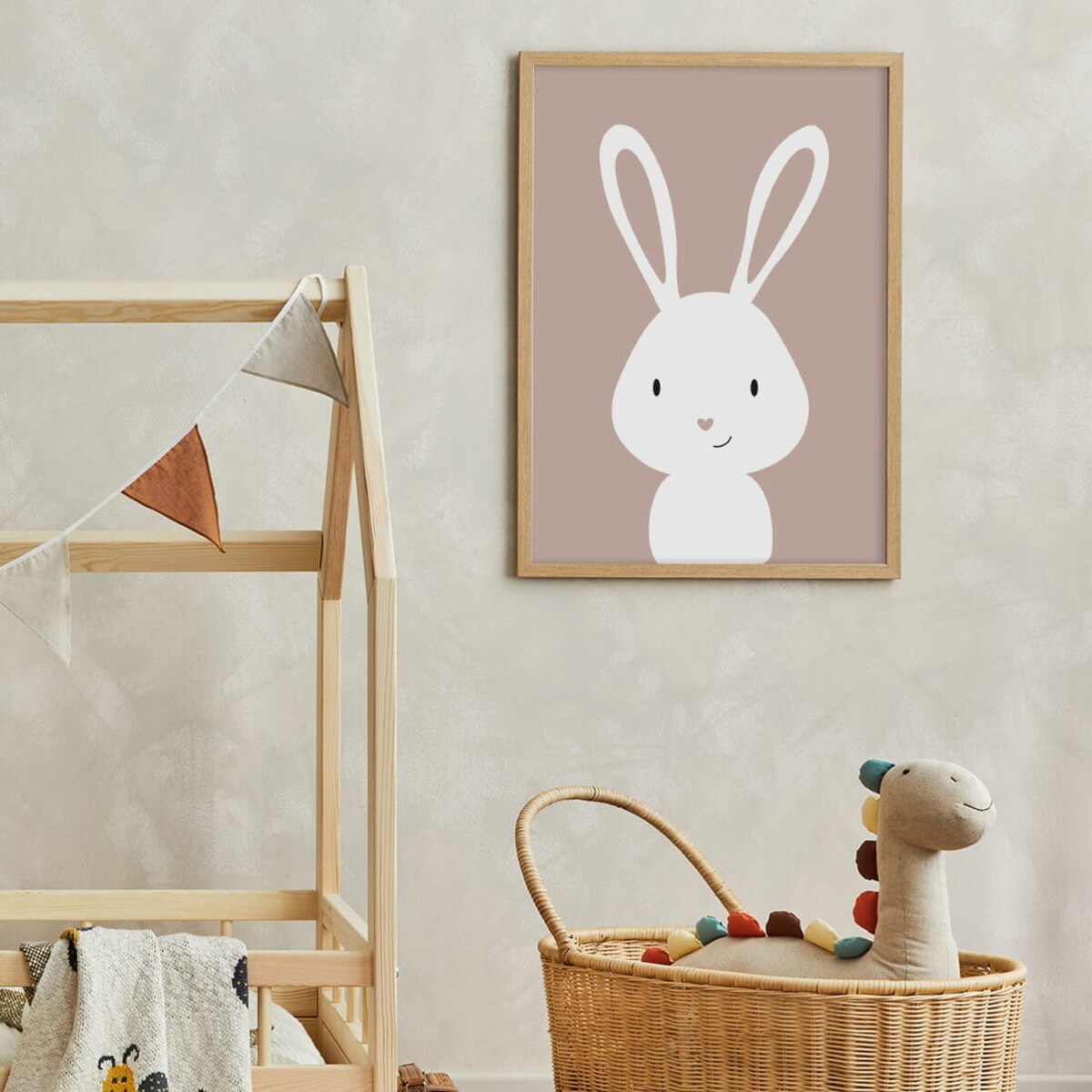 Plakat dla dzieci Królik boho 30x40