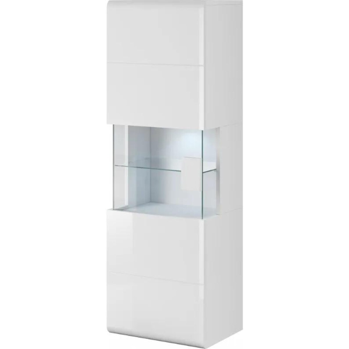 Witryna wisząca TOLEDO 1D biała połysk