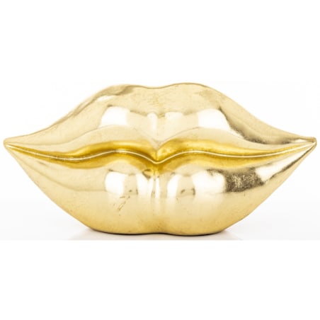 Dekoracja - złote USTA 13,5x28x8,5 cm small