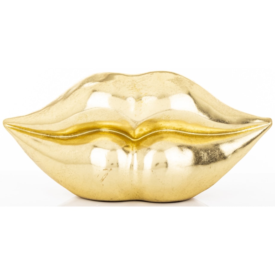 Dekoracja - złote USTA 13,5x28x8,5 cm small