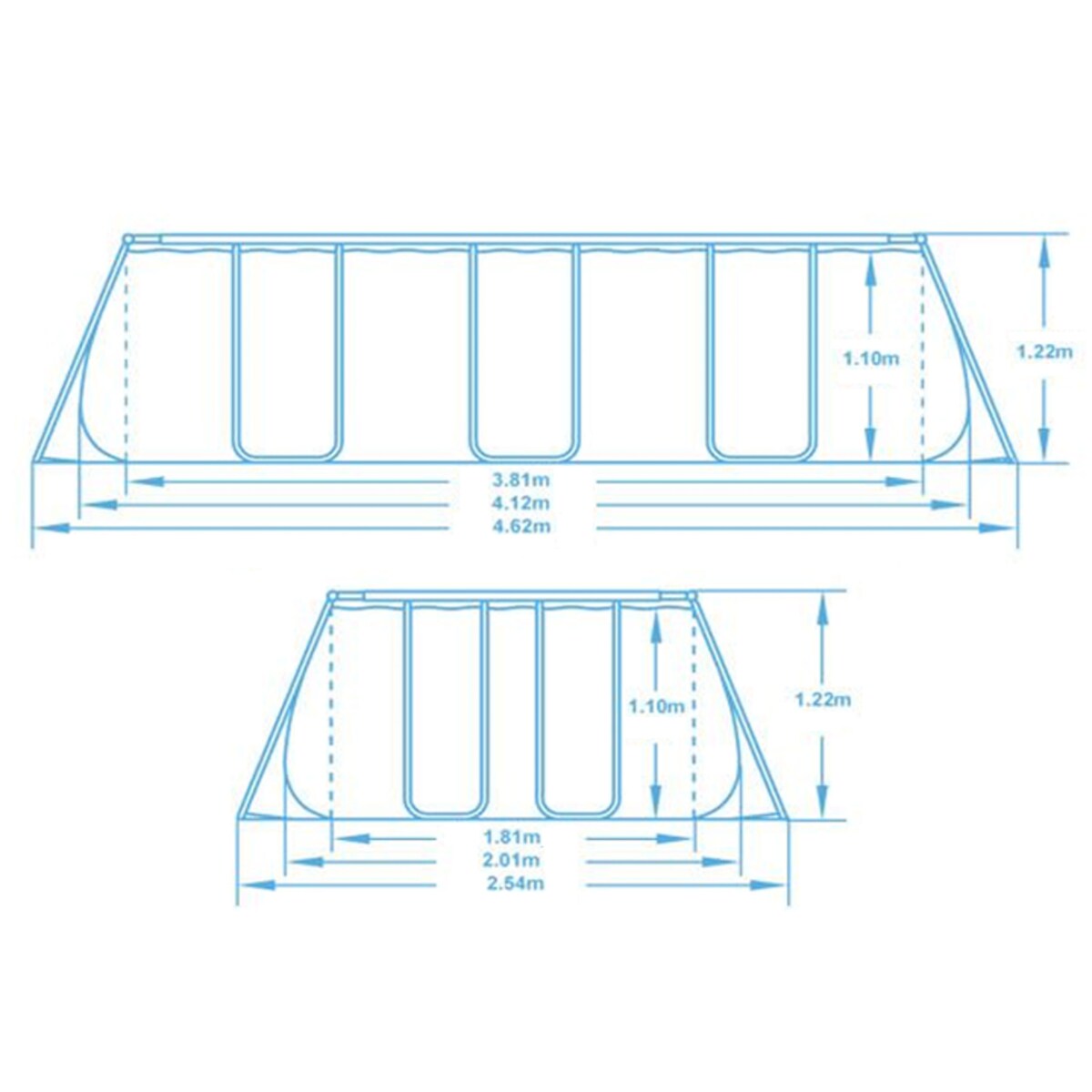 Basen stelażowy ogrodowy 412x201x122 Bestway 11w1