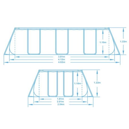 Basen stelażowy ogrodowy 412x201x122 Bestway 11w1
