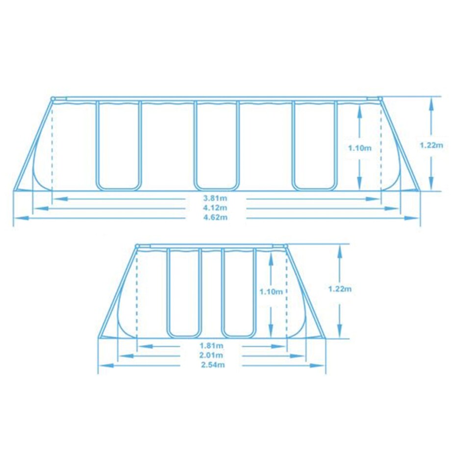 Basen stelażowy ogrodowy 412x201x122 Bestway 11w1