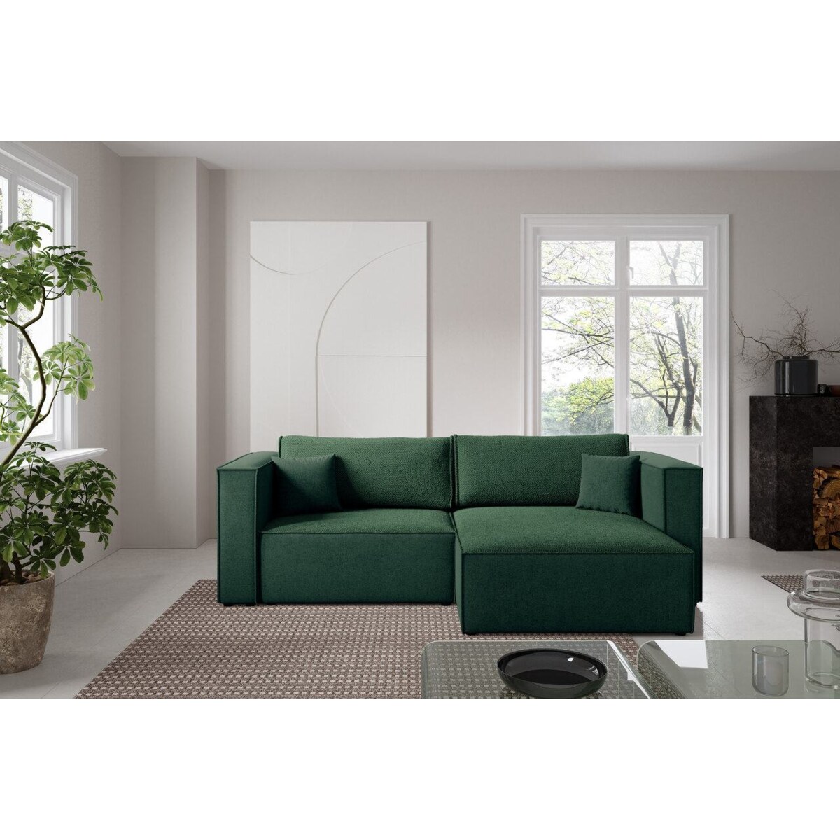 Narożnik KEYMON z funkcją spania Kolor: Dunbar 50 / Sicuro 15