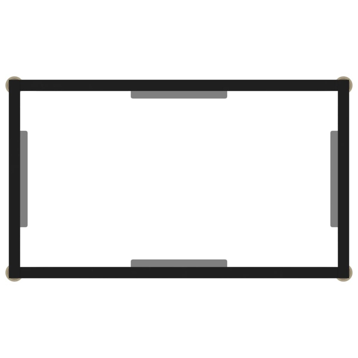 vidaXL Stolik konsolowy, przezroczysty, 60x35x75 cm, szkło hartowane