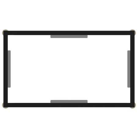 vidaXL Stolik konsolowy, przezroczysty, 60x35x75 cm, szkło hartowane