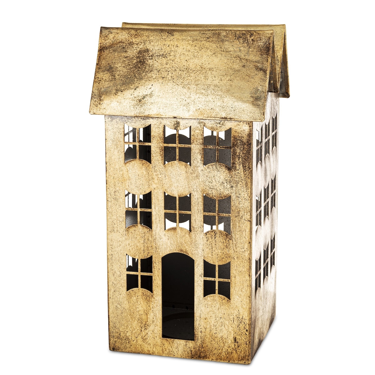 Metalowy domek złoty 35X18,5 cm BERAR