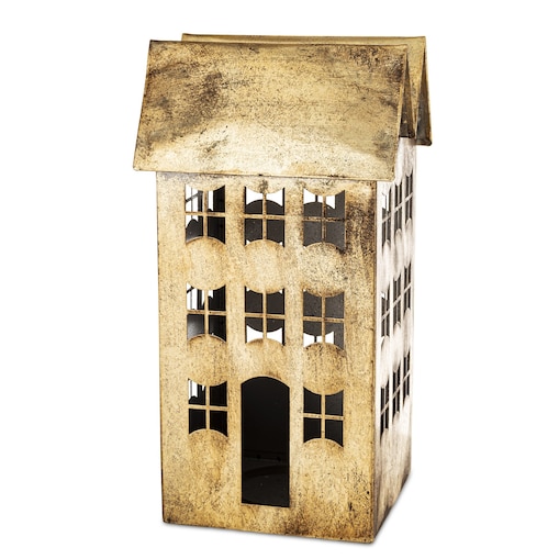 Metalowy domek złoty 35X18,5 cm BERAR