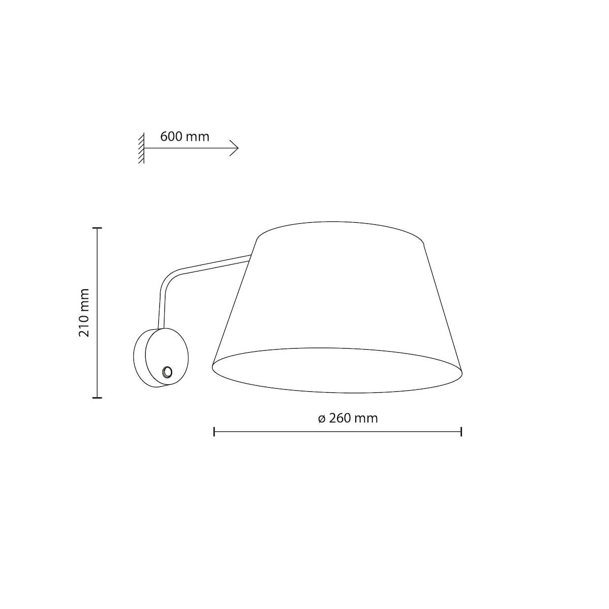 Kinkiet ścienny z włącznikiem TK Lighting FORMO SABIA 11342 beżowy len E27 nowoczesna lampa do salonu sypialni IP20