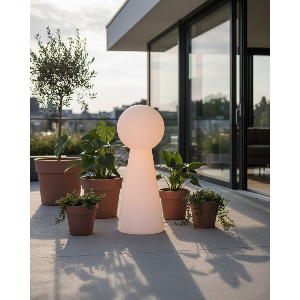 Lampa ogrodowa stojąca LED TORNE Biały