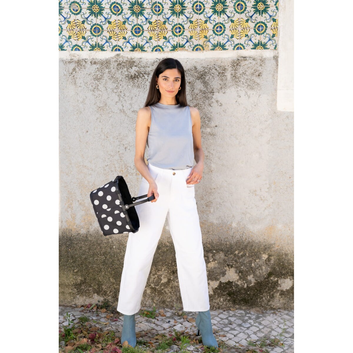 Koszyk CARRYBAG XS FRAME, dots white