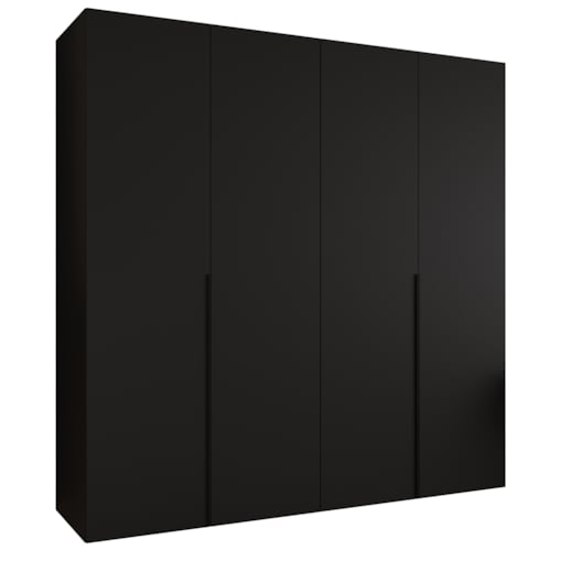 Szafa uchylna otwierana ALICANTE 1 200 wys. 202 cm Czarny + u. Czarny