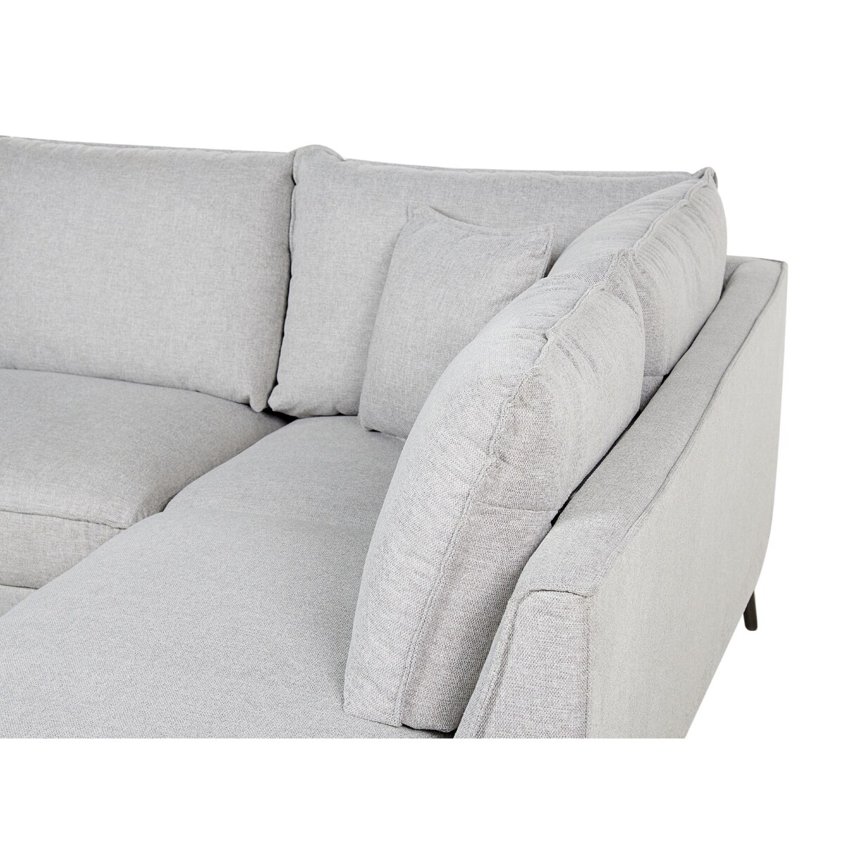 Narożnik lewostronny lniany jasnoszary ELGA