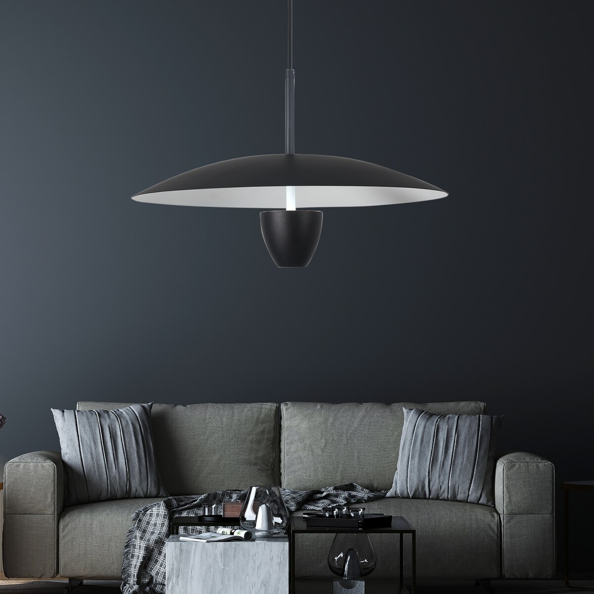 Lampa wisząca Light Prestige Ufo czarny LED CCT 3000K/4000K/6000K (regulowana) 1 szt.