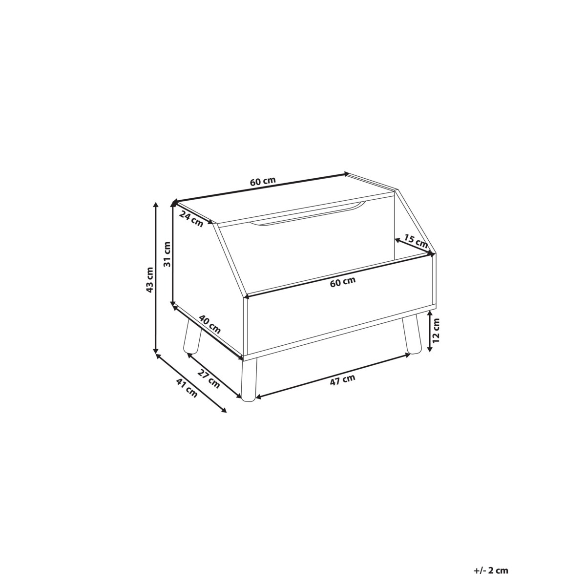Szafka na zabawki różowa CASPER